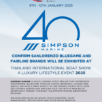 SIMPSON MARINE CONFIRM SANLORENZO BLUEGAME AND FAIRLINE BRANDS WILL BE EXHIBITED AT THE THAILAND INTERNATIONAL BOAT SHOW 2025